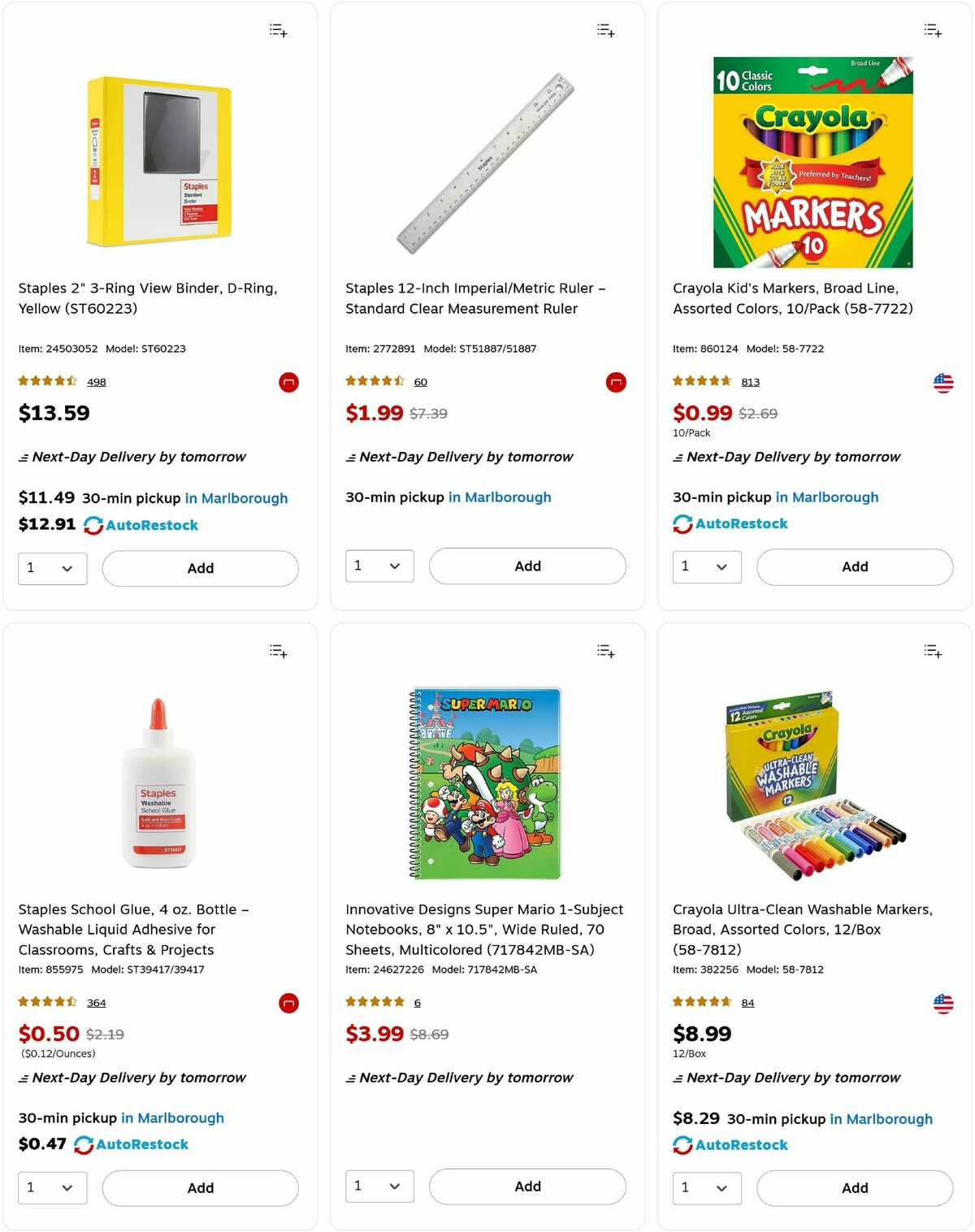 Staples Weekly Ad from August 31