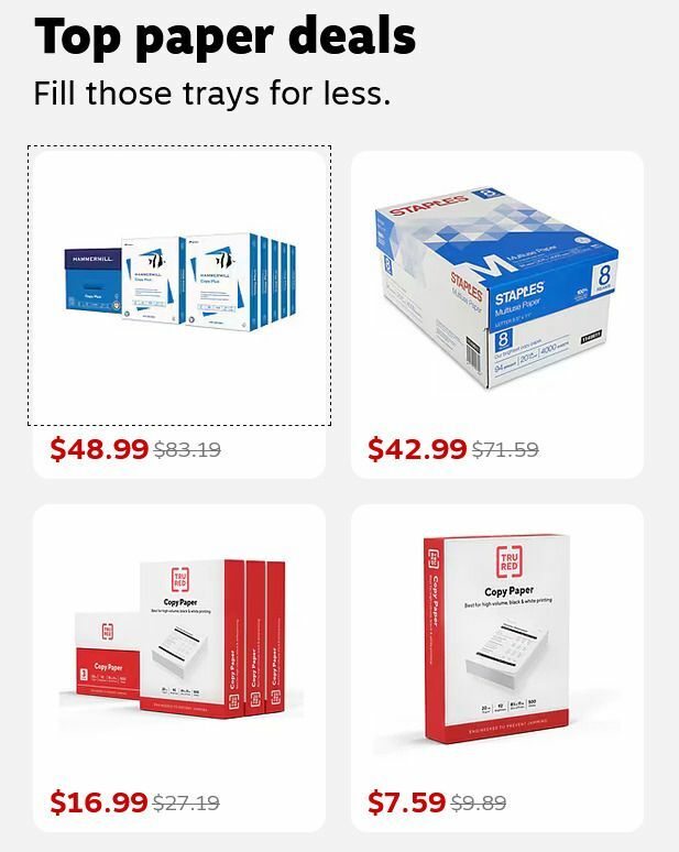 Staples Weekly Ad from September 28