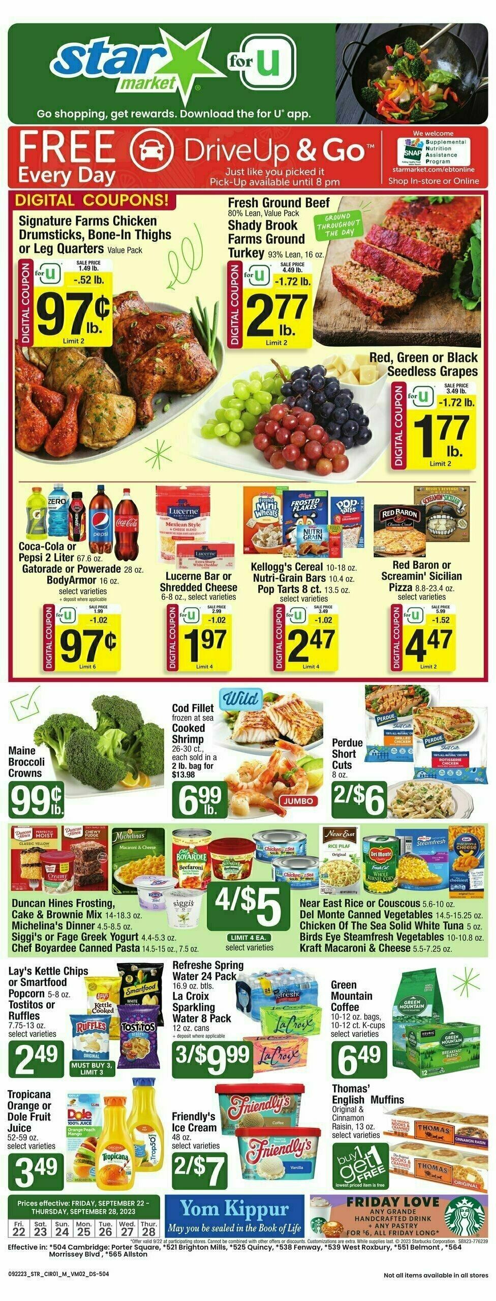 Star Market Weekly Ad from September 22