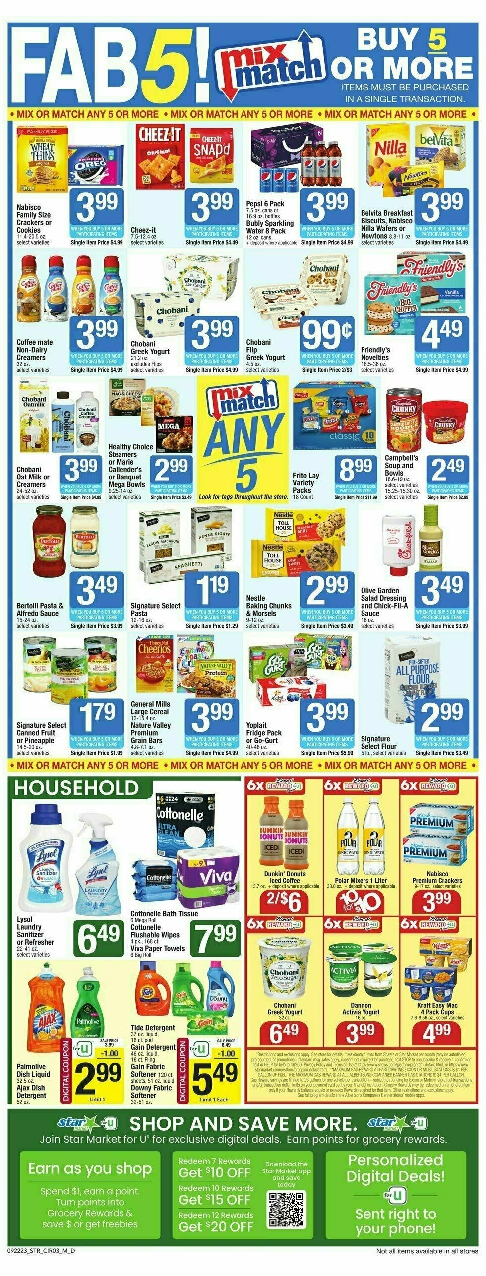Star Market Weekly Ad from September 22