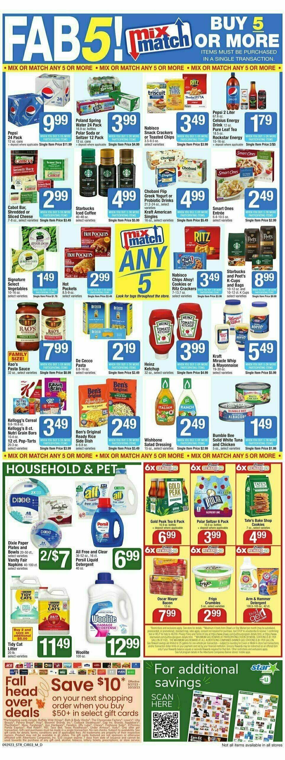 Star Market Weekly Ad from September 29