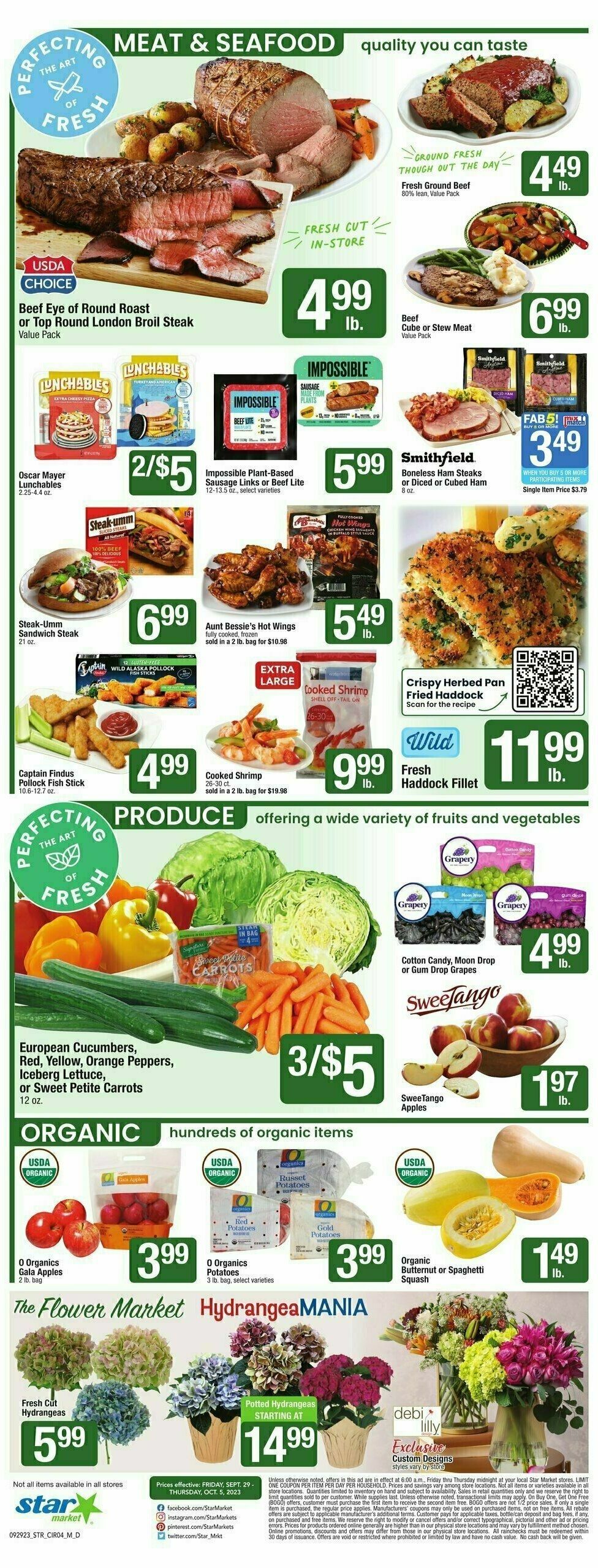 Star Market Weekly Ad from September 29