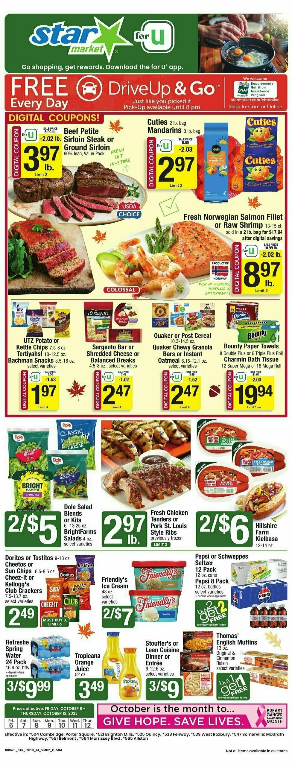 Star Market Weekly Ad from October 6