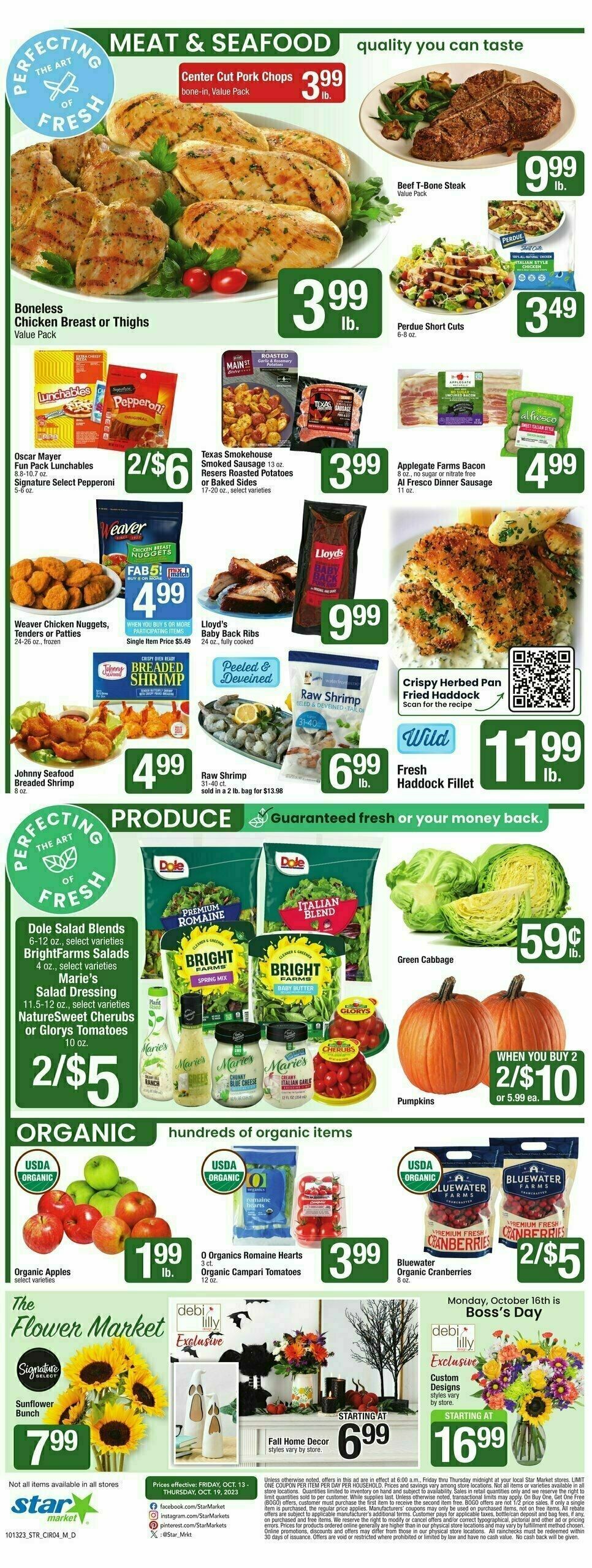 Star Market Weekly Ad from October 13