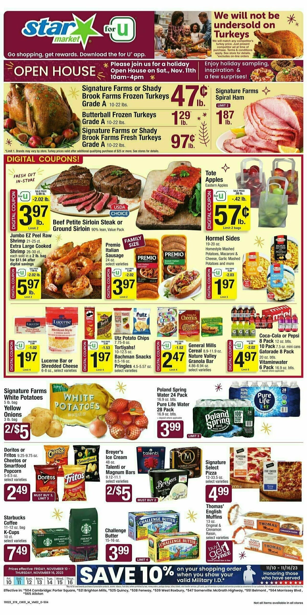 Star Market Weekly Ad from November 10