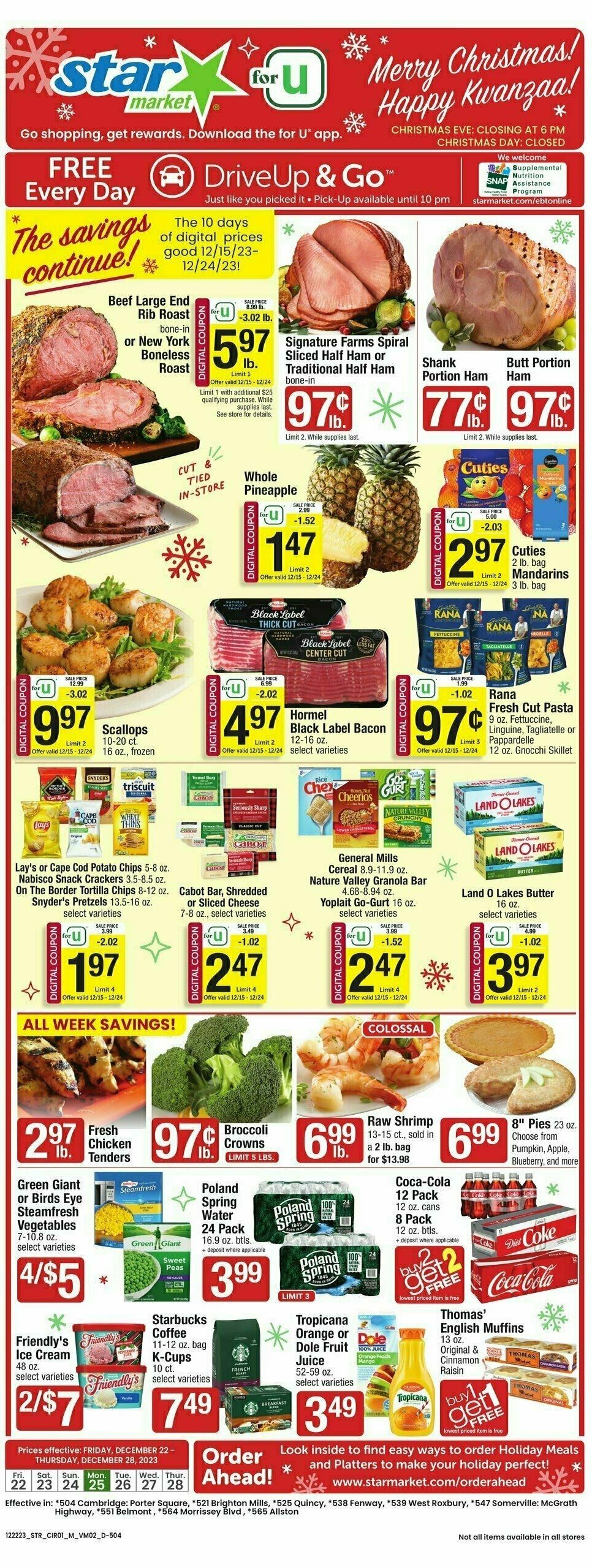 Star Market Weekly Ad from December 22