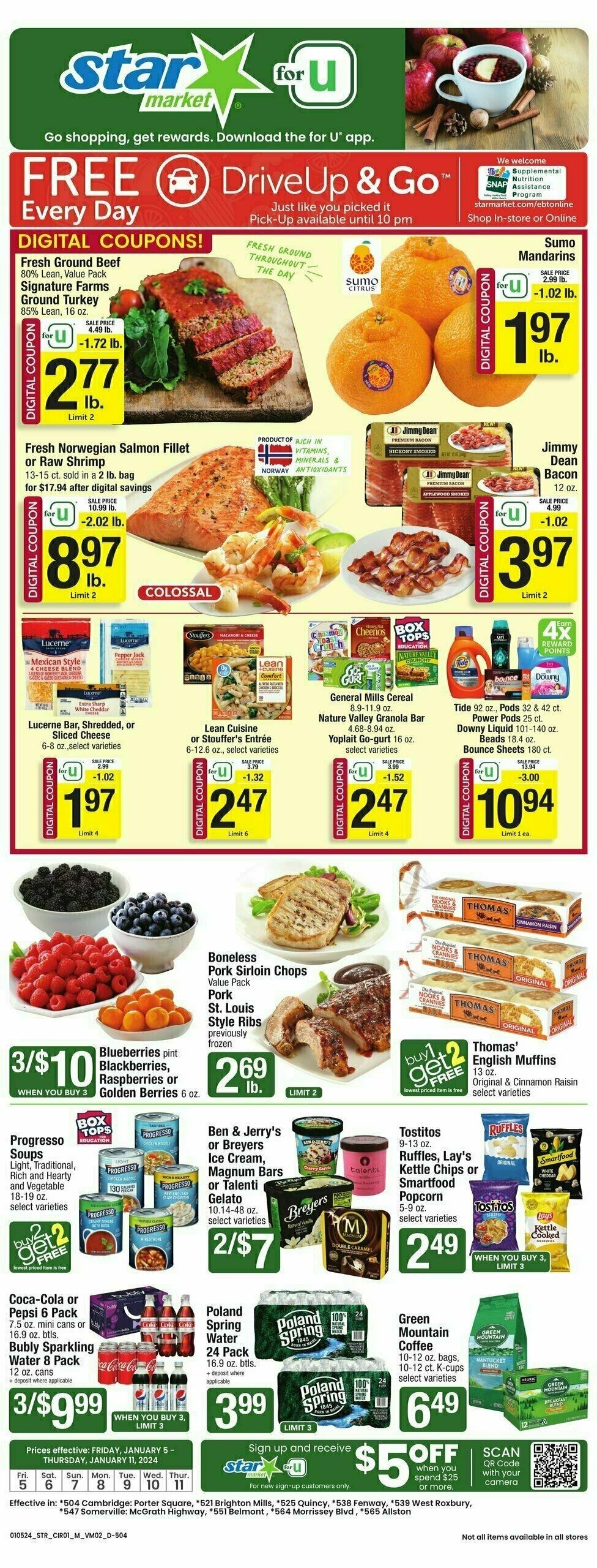 Star Market Weekly Ad from January 5