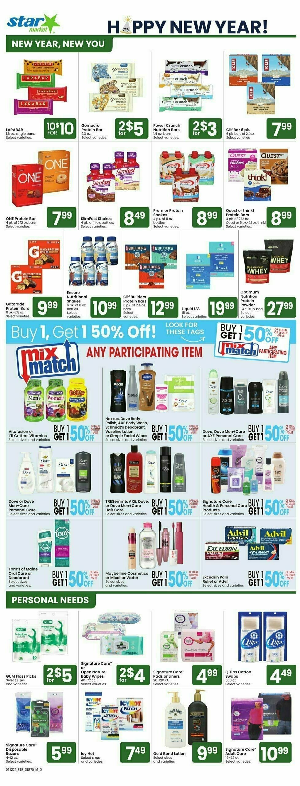 Star Market Weekly Ad from January 12