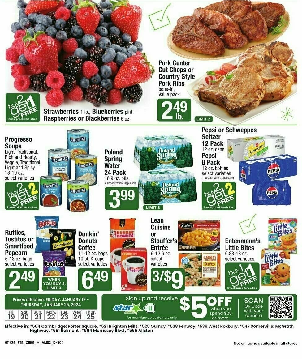 Star Market Weekly Ad from January 19
