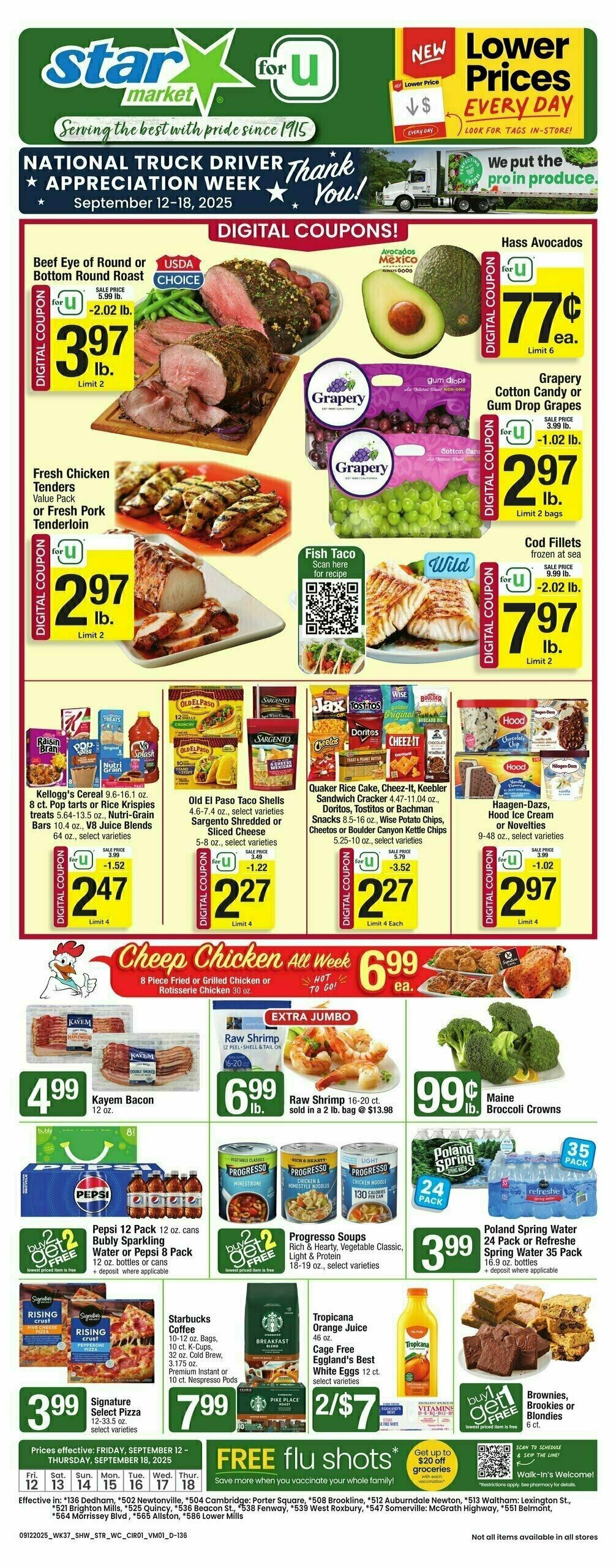 Star Market Weekly Ad from September 12