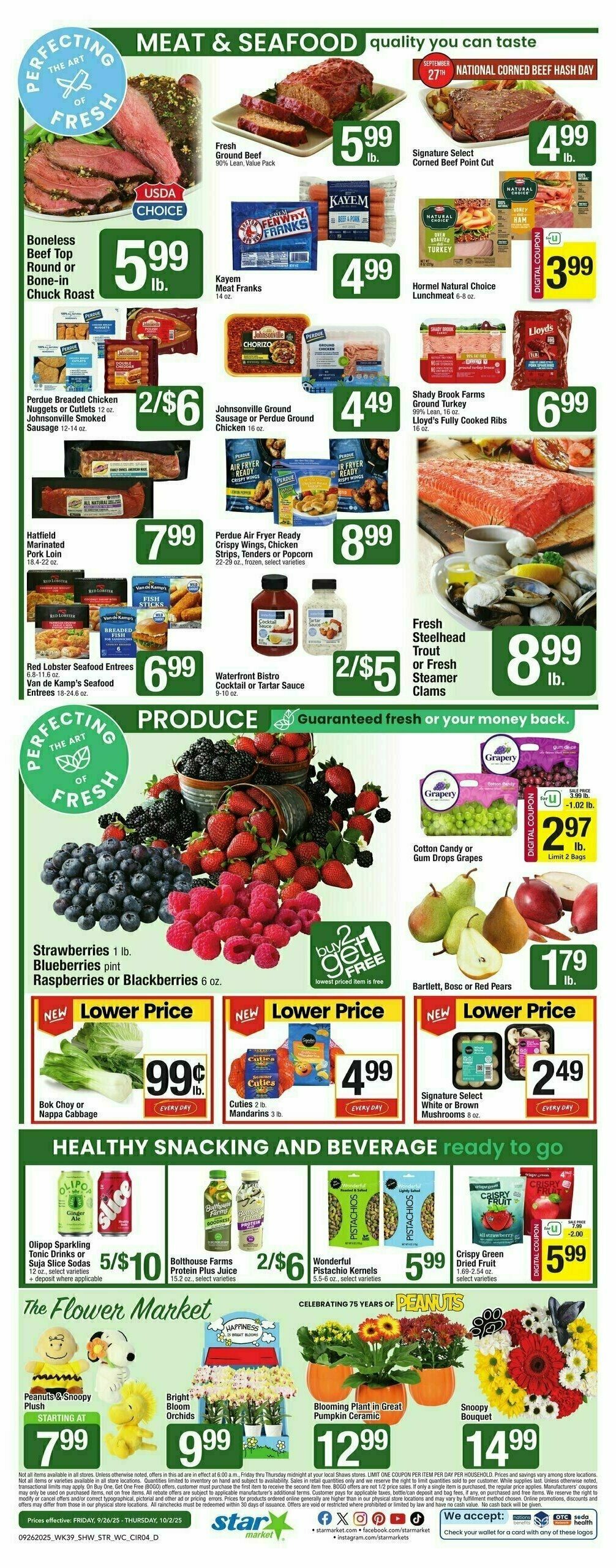Star Market Weekly Ad from September 26