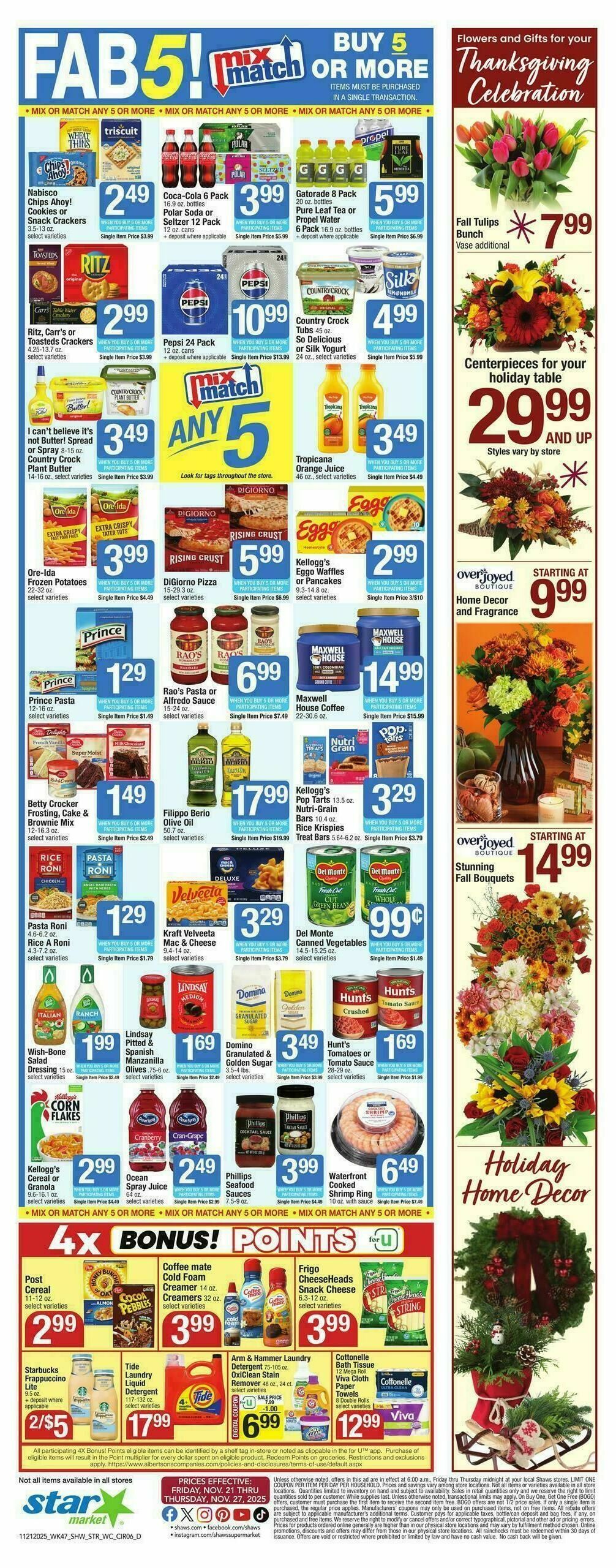 Star Market Weekly Ad from November 21