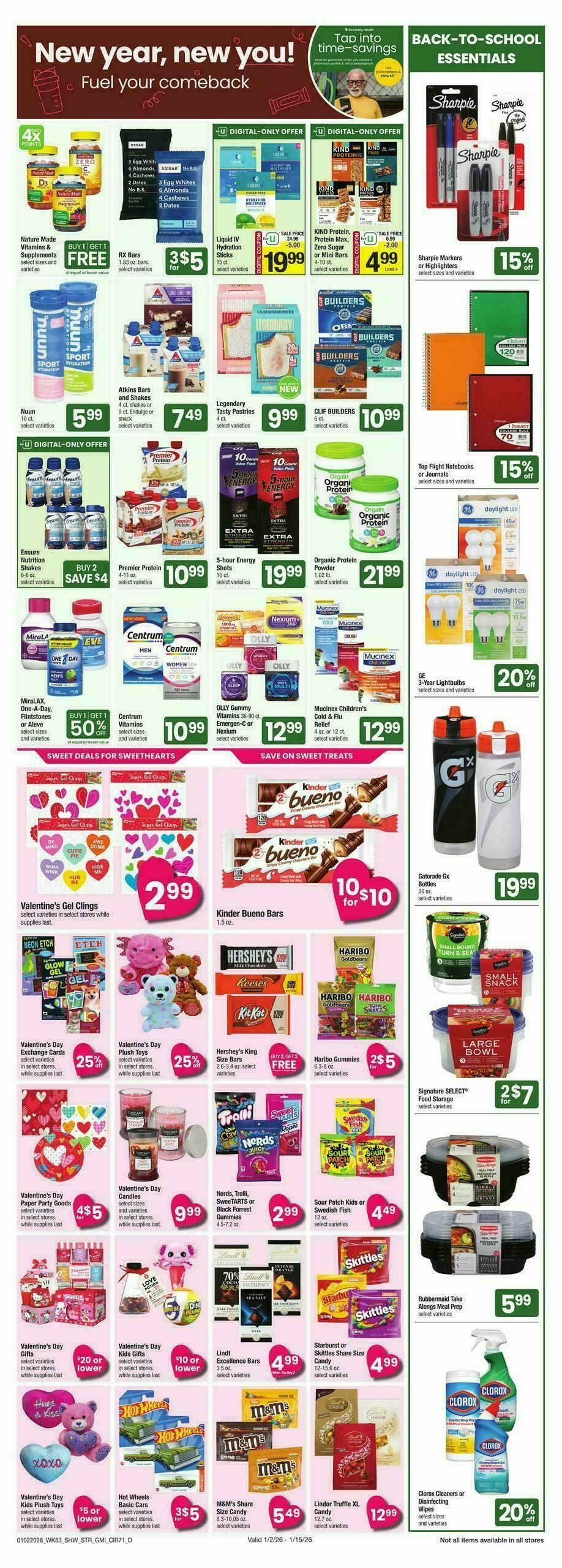 Star Market Weekly Ad from January 2