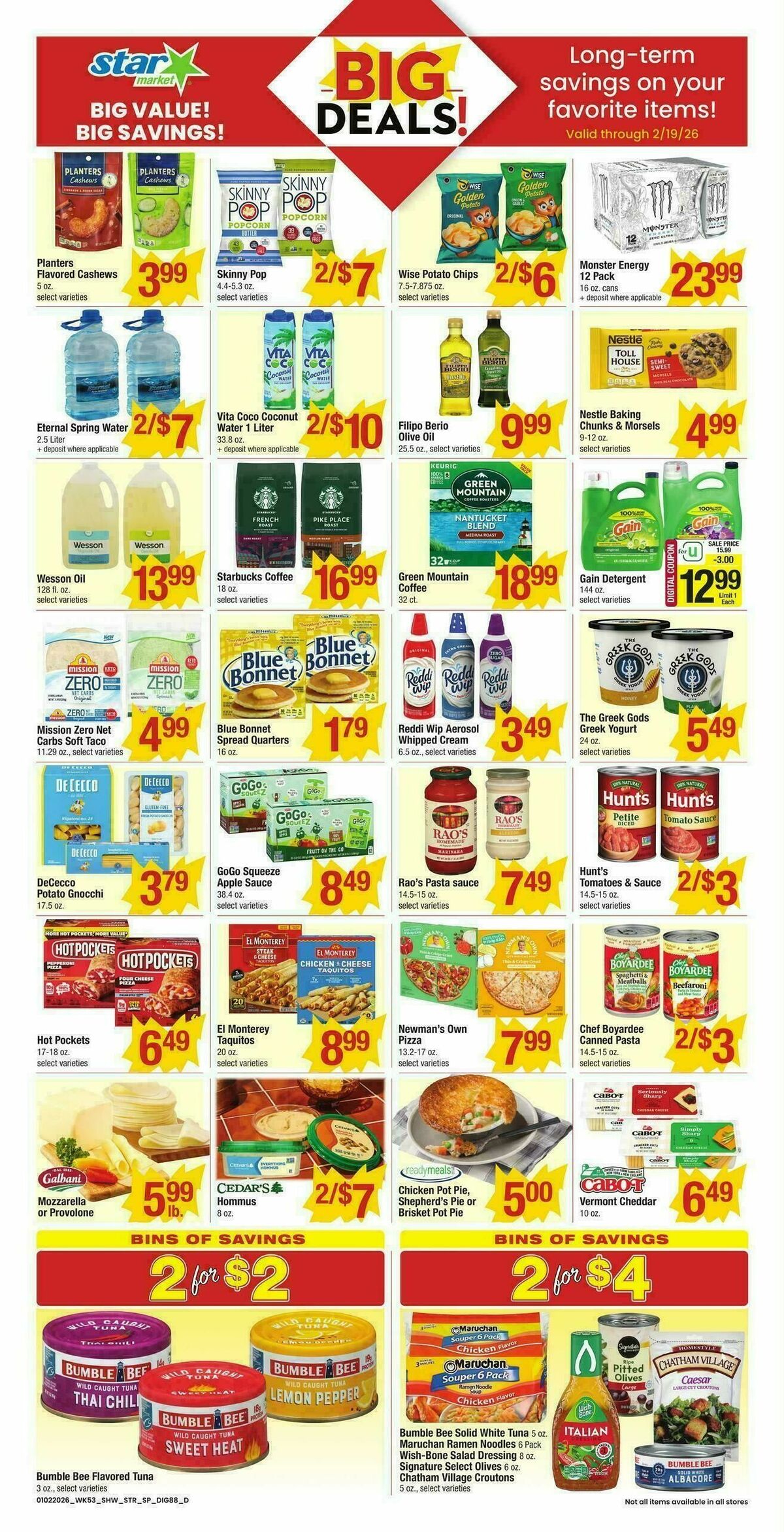 Star Market Weekly Ad from January 2