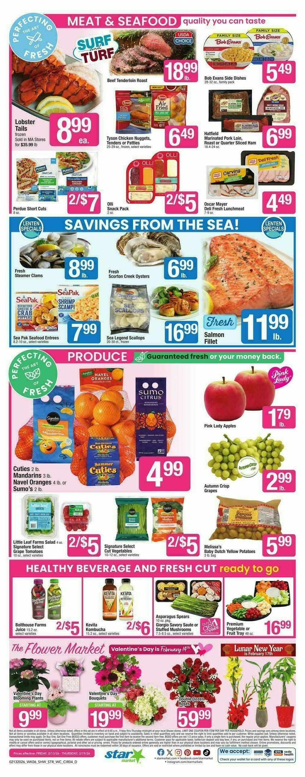 Star Market Weekly Ad from February 13