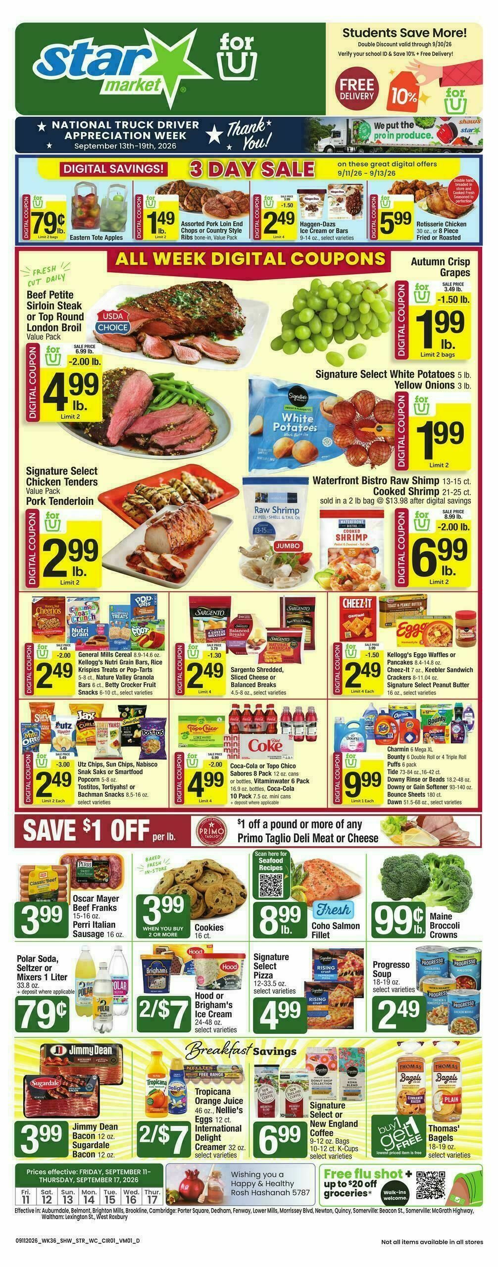 Star Market Weekly Ad from September 11