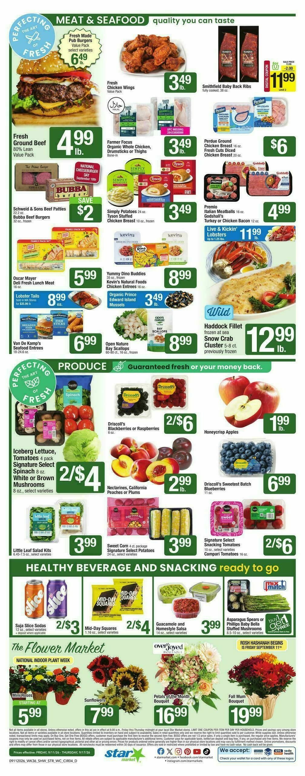 Star Market Weekly Ad from September 11