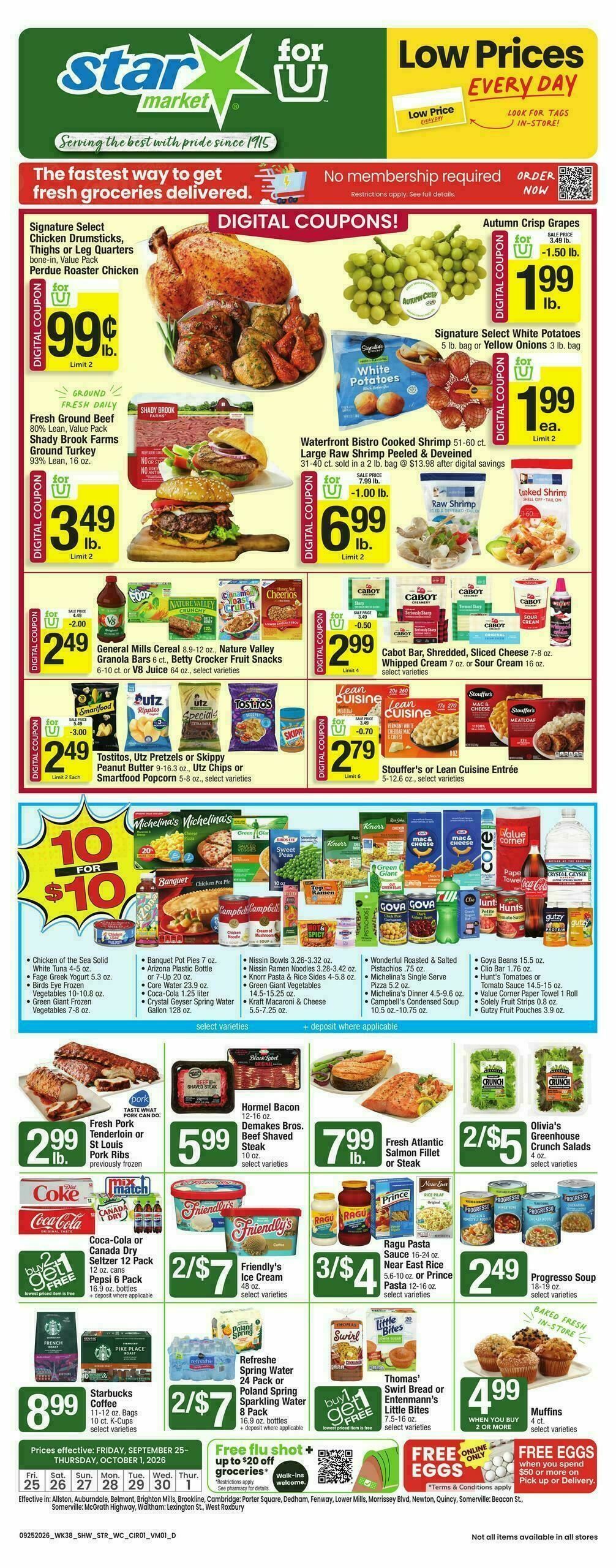 Star Market Weekly Ad from September 25
