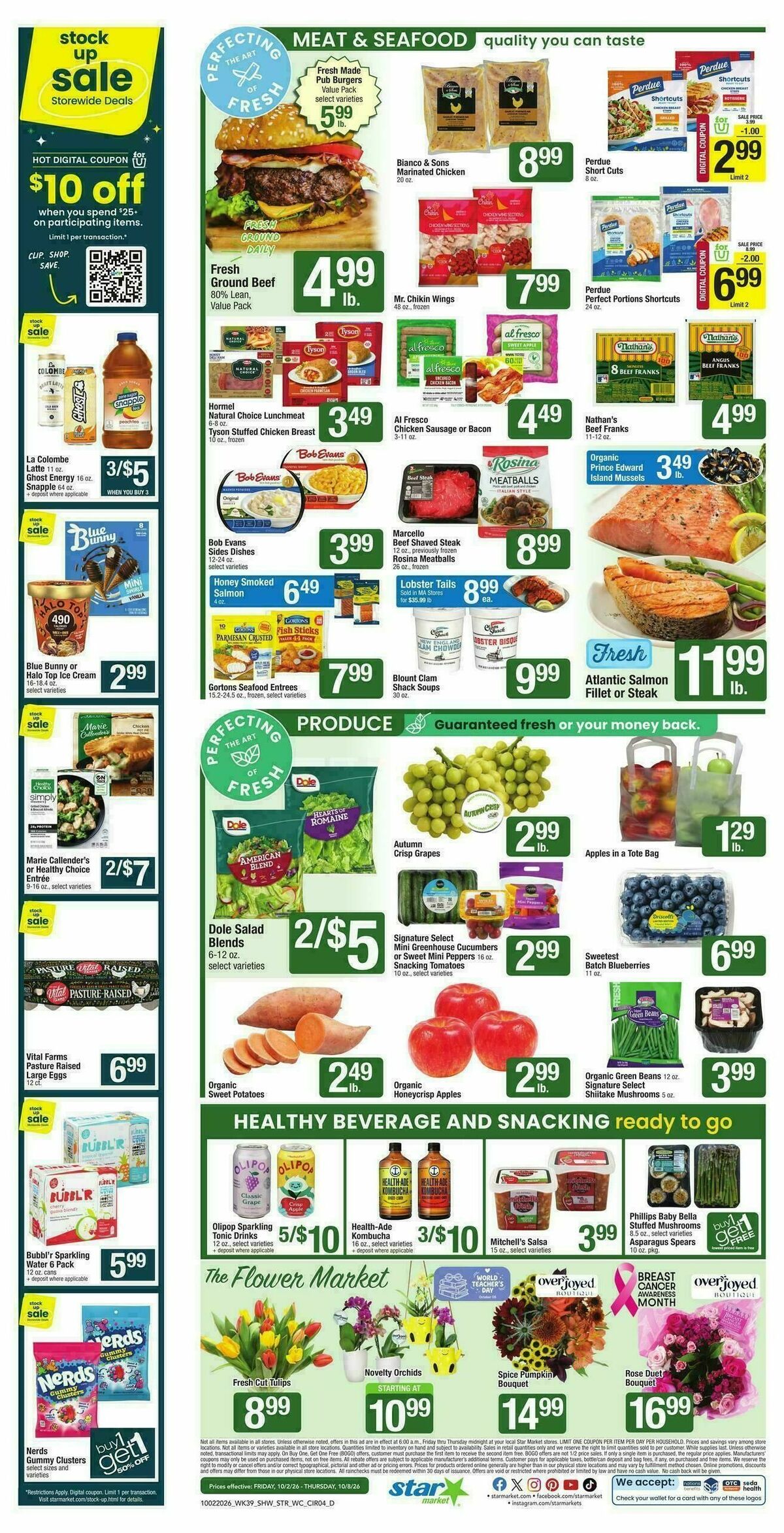 Star Market Weekly Ad from October 2