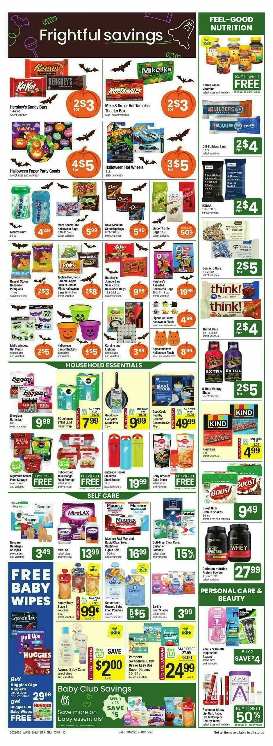 Star Market Weekly Ad from October 2