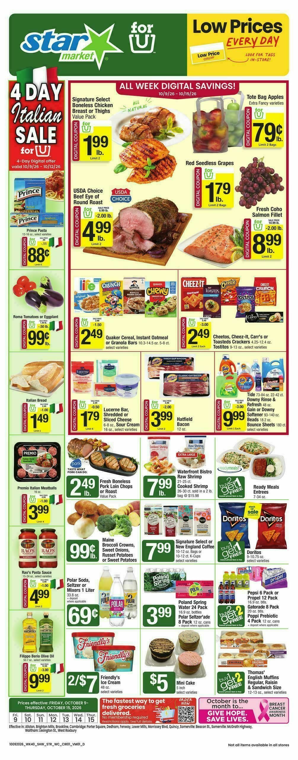 Star Market Weekly Ad from October 9