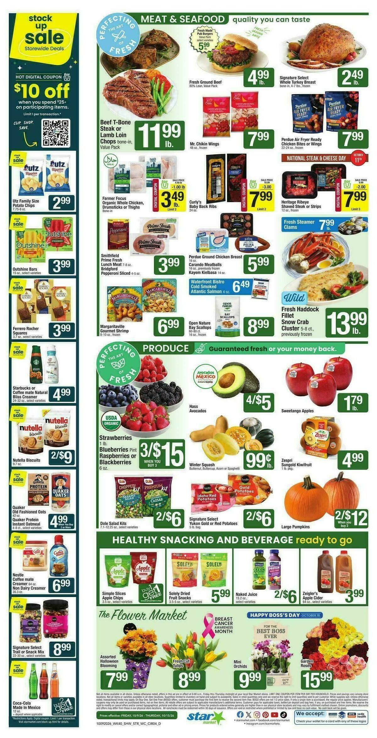 Star Market Weekly Ad from October 9