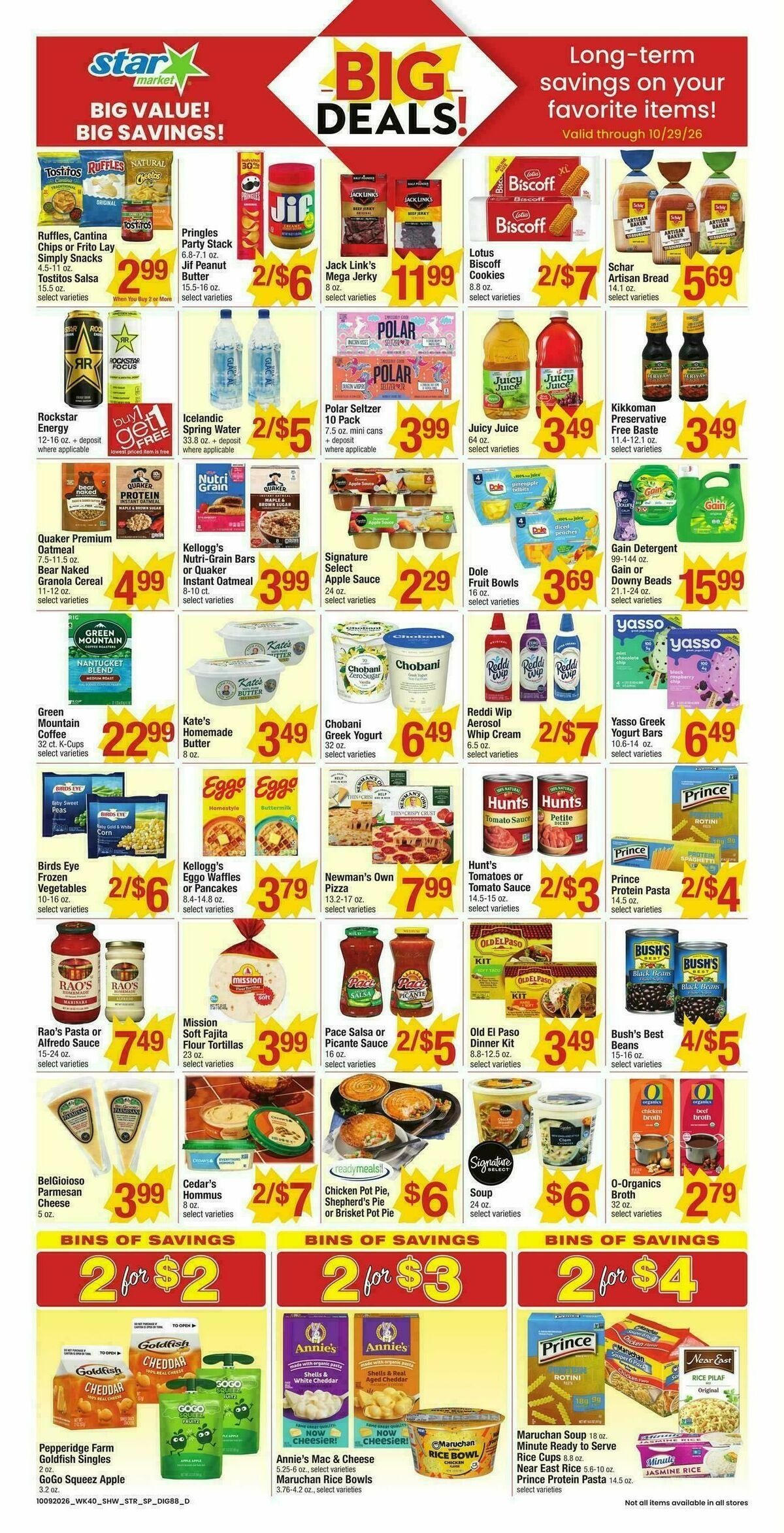 Star Market Weekly Ad from October 9