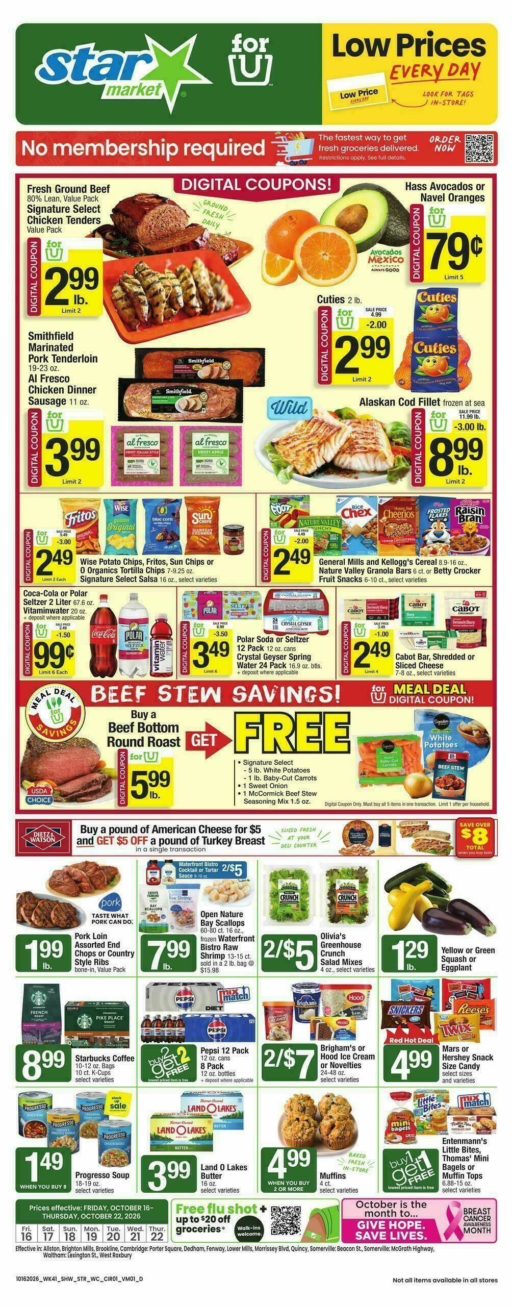 Star Market Weekly Ad from October 16