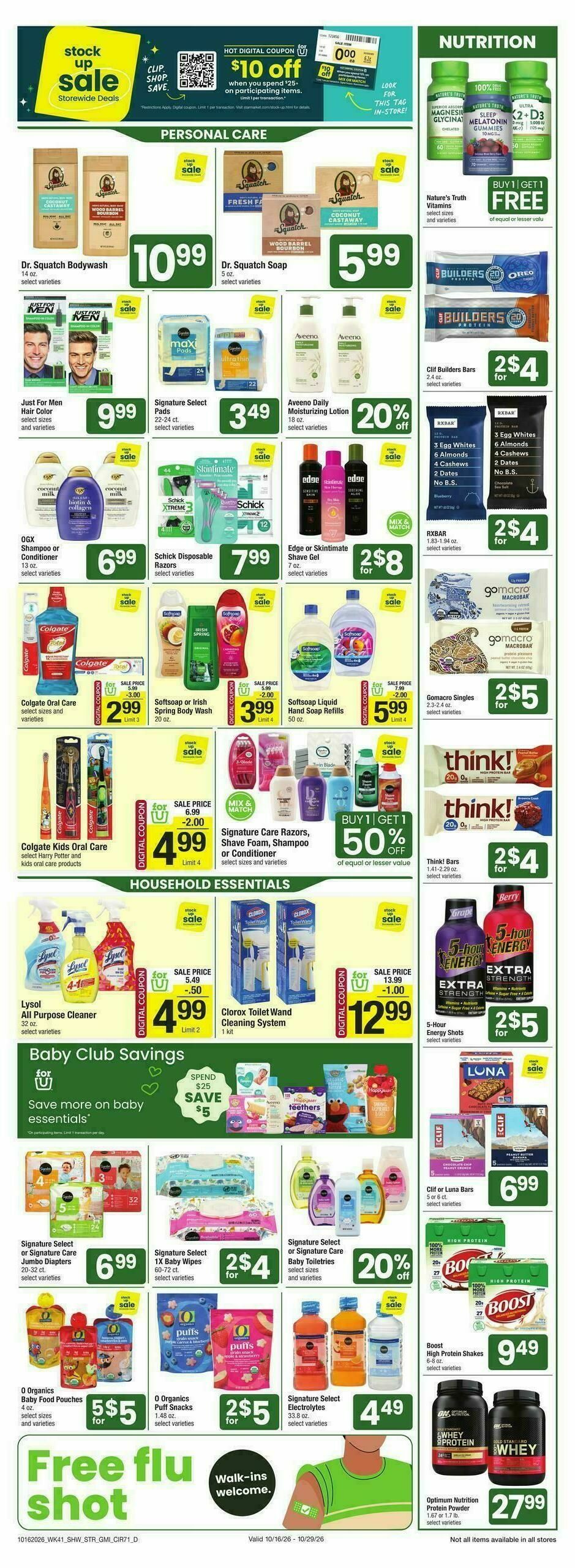 Star Market Weekly Ad from October 16