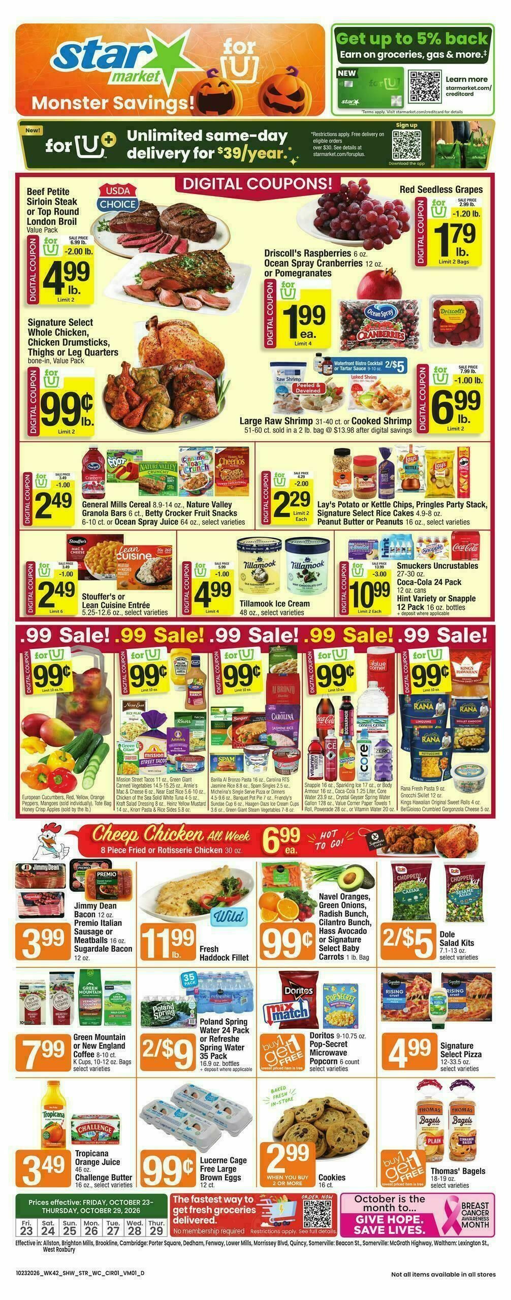 Star Market Weekly Ad from October 23