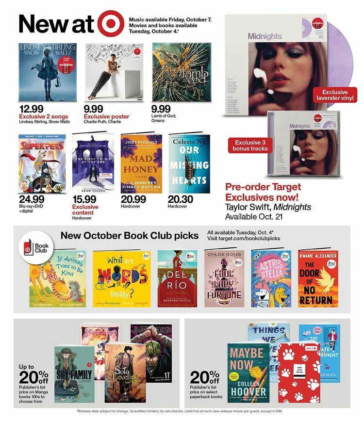 Target Weekly Ad from October 2