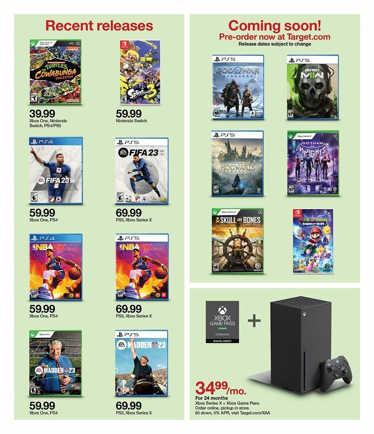 Target Weekly Ad from October 2