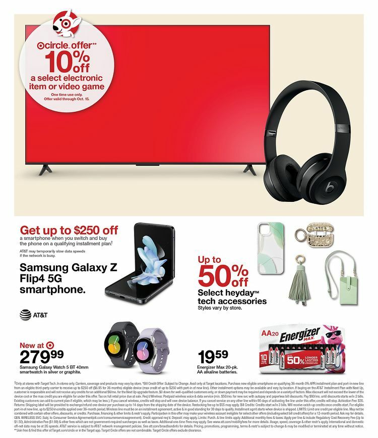 Target Weekly Ad from October 9