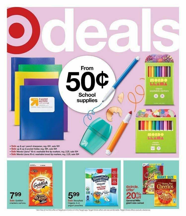 Target Weekly Ad from August 20