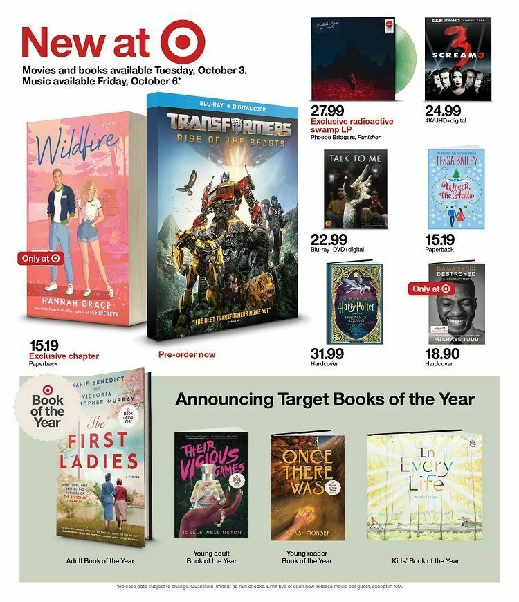 Target Weekly Ad from October 1