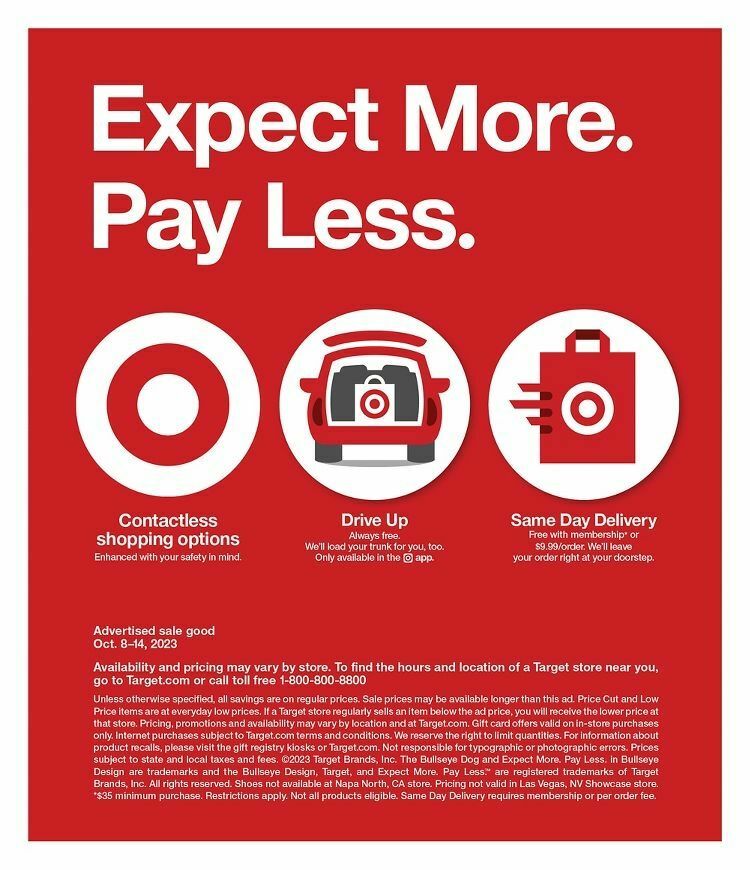 Target Weekly Ad from October 8