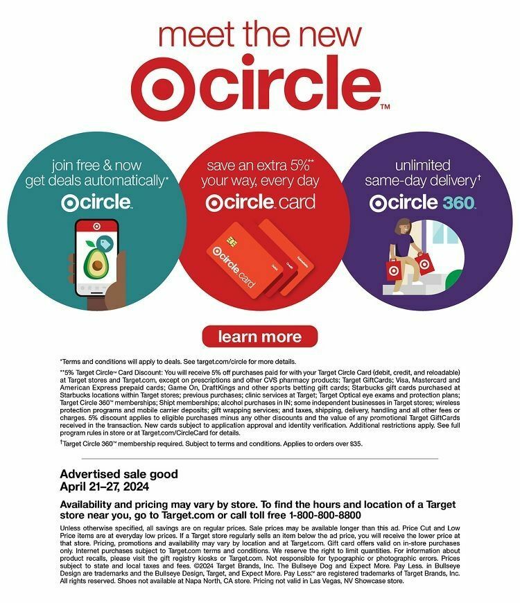 Target Weekly Ad from April 21