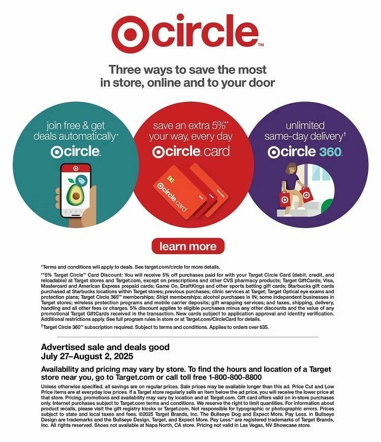 Target Weekly Ad from July 27