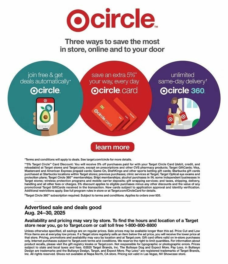 Target Weekly Ad from August 24