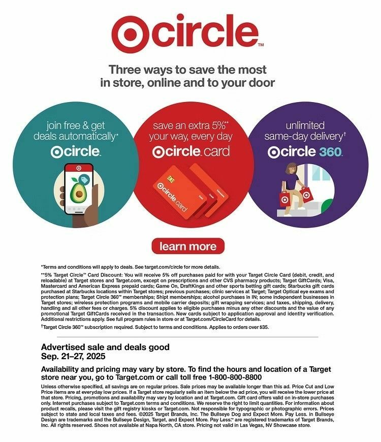 Target Weekly Ad from September 21