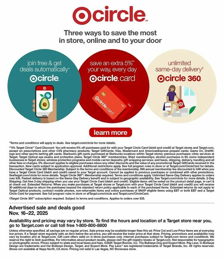 Target Weekly Ad from November 9