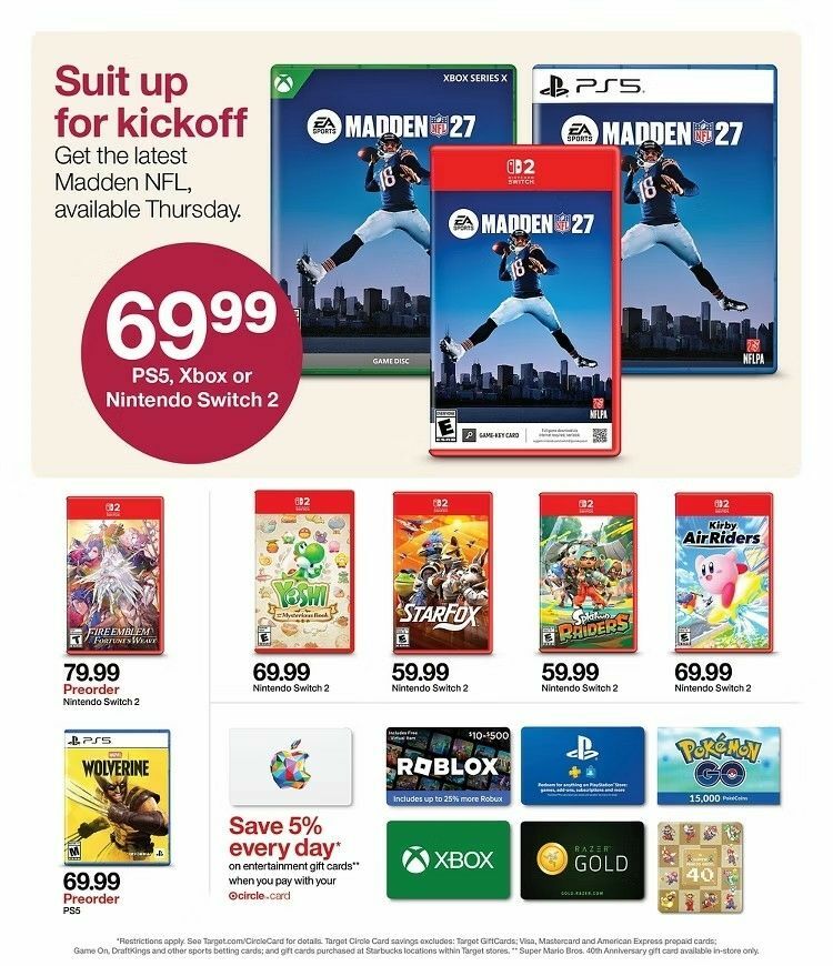 Target Weekly Ad from August 9