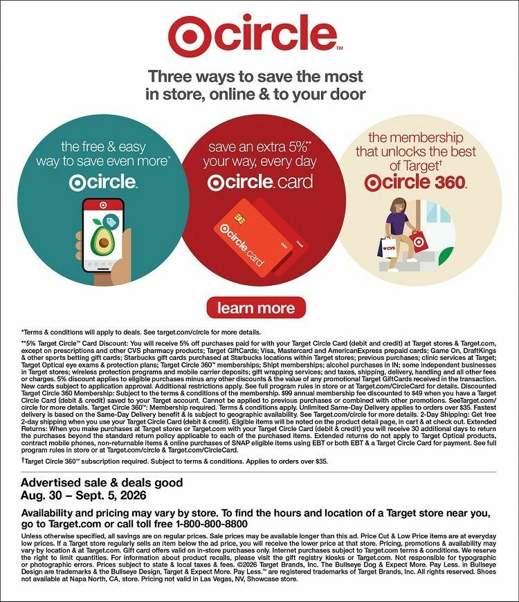 Target Weekly Ad from August 30