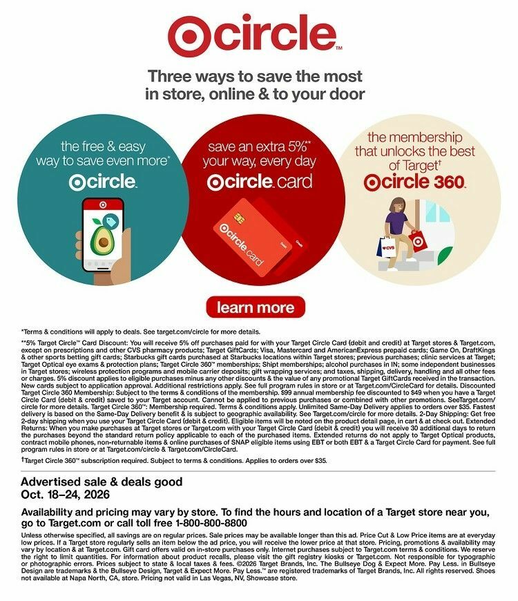 Target Weekly Ad from October 18
