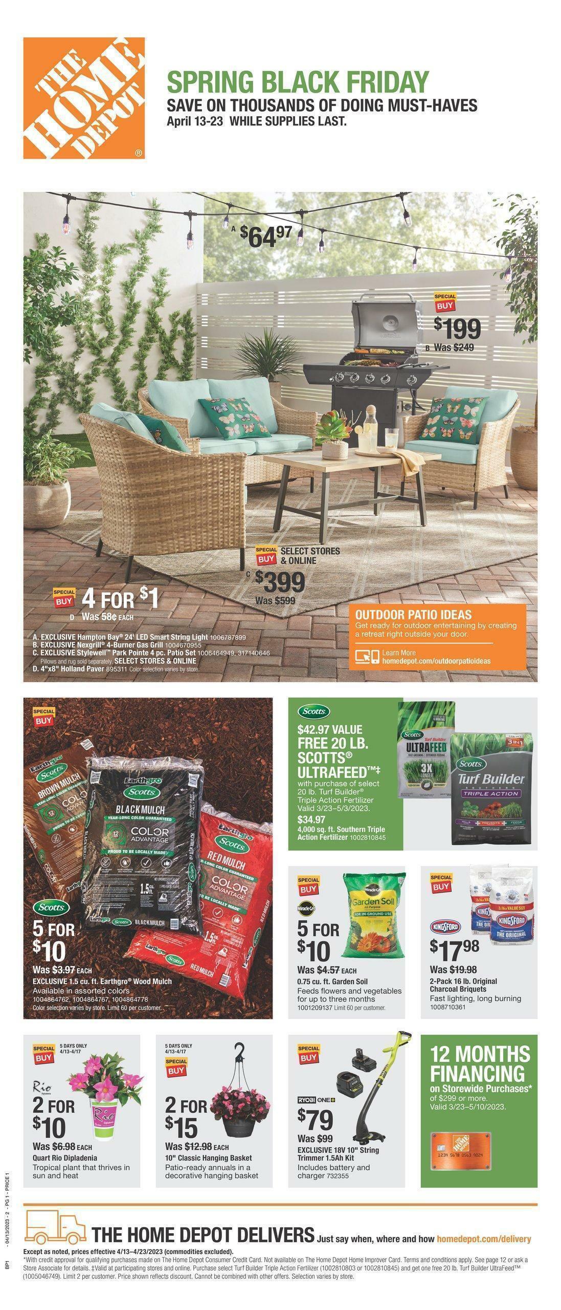 The Home Depot Weekly Ad from April 13