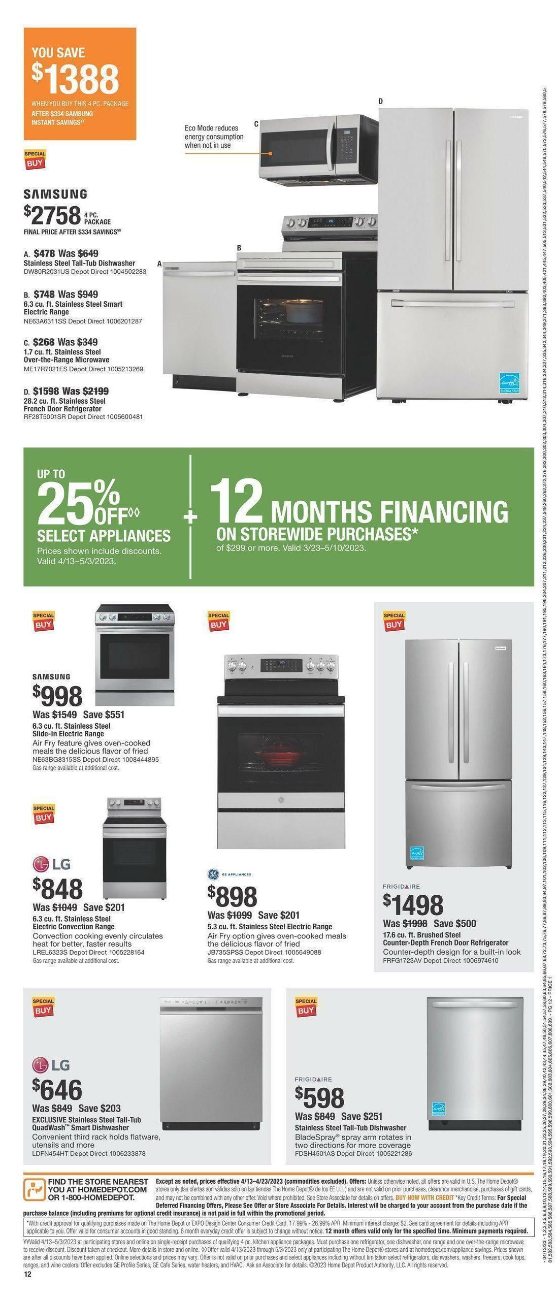 The Home Depot Weekly Ad from April 13