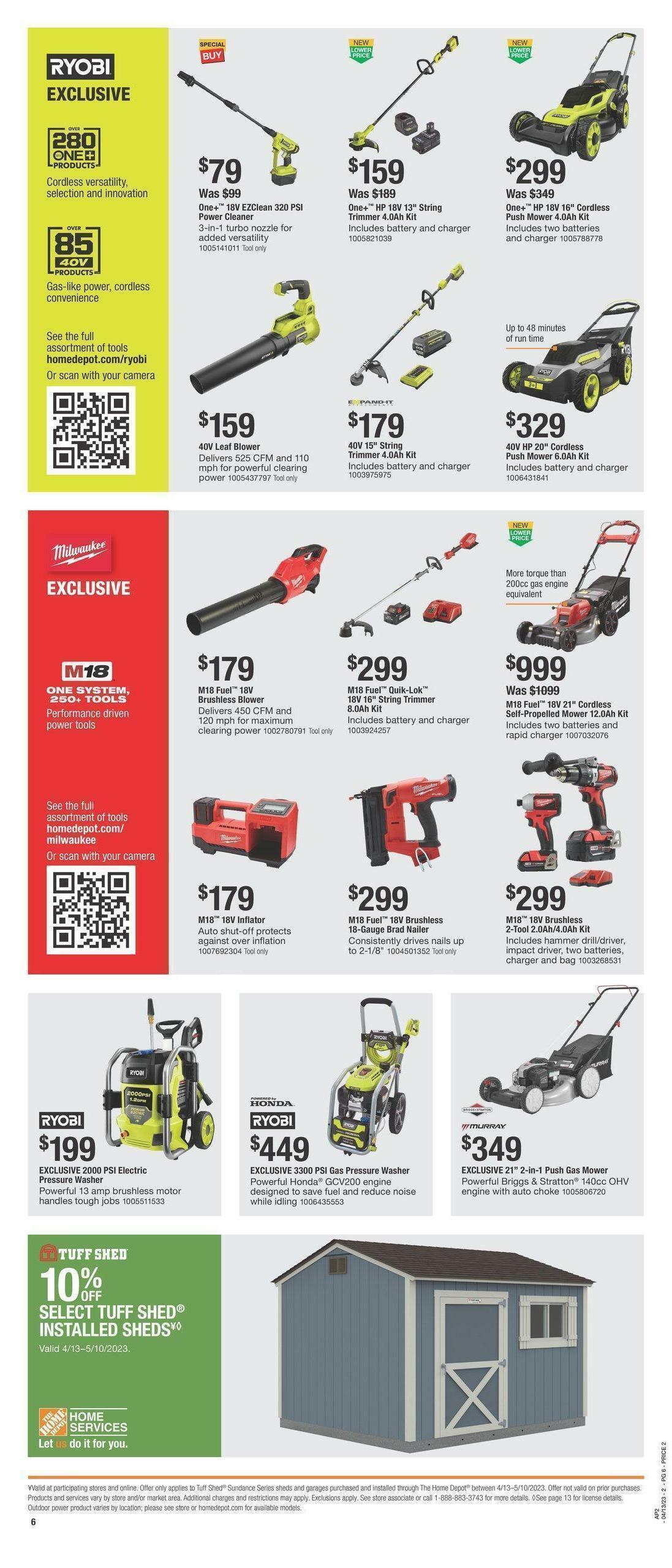 The Home Depot Weekly Ad from April 13