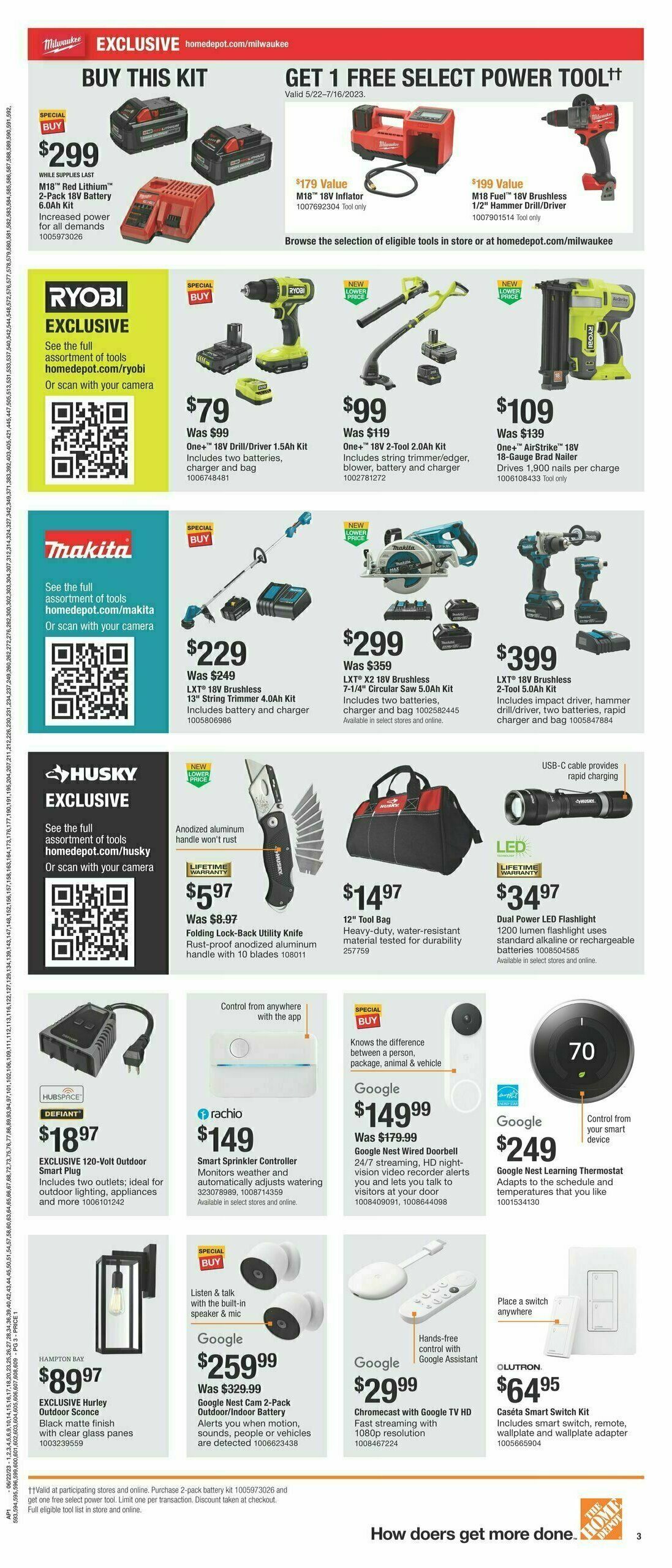 The Home Depot Red, White & Blue Weekly Ad from June 22