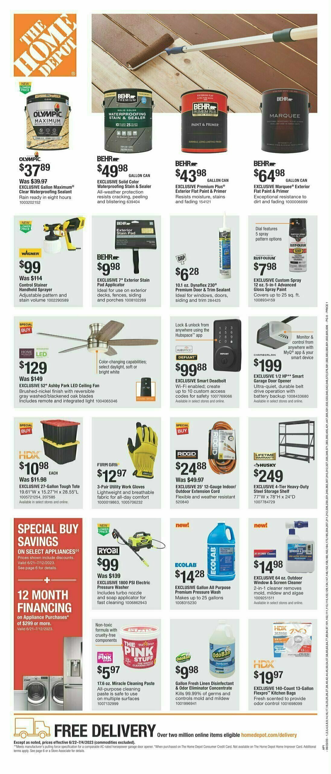 The Home Depot Red, White & Blue Weekly Ad from June 22