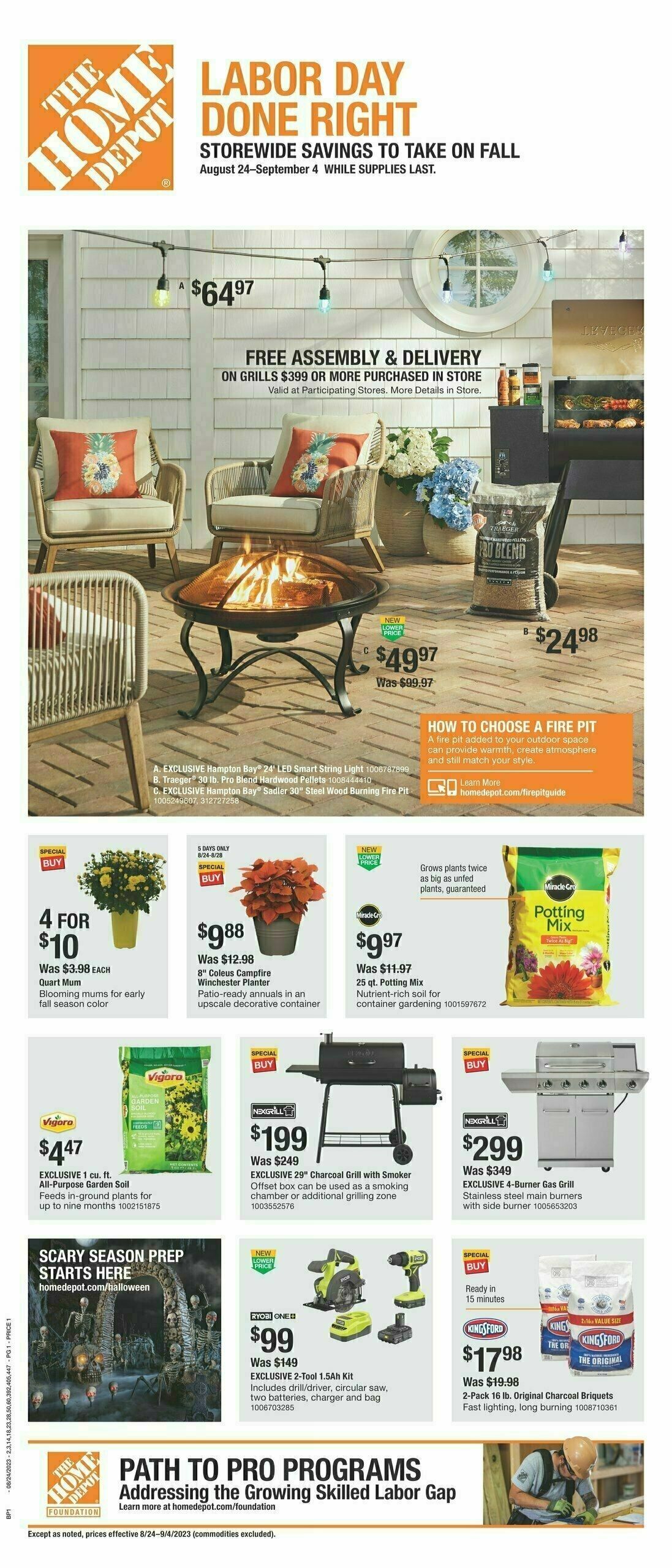 The Home Depot Weekly Ad from August 24